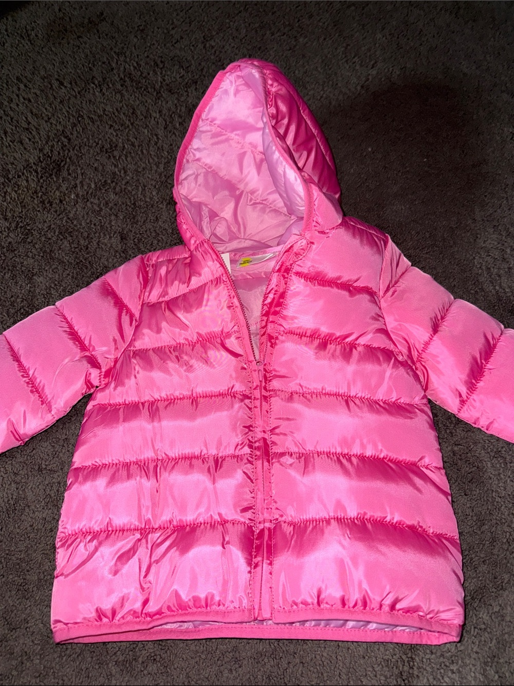 Epic Threads Bright Pink Puffer Jacket with Hood
